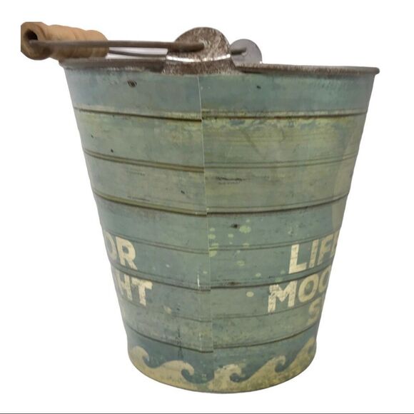 Beach Pail Decor Accent Blue Primitives by Kathy - Picture 4 of 9